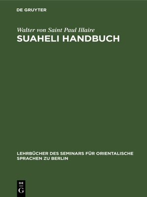 cover image of Suaheli Handbuch